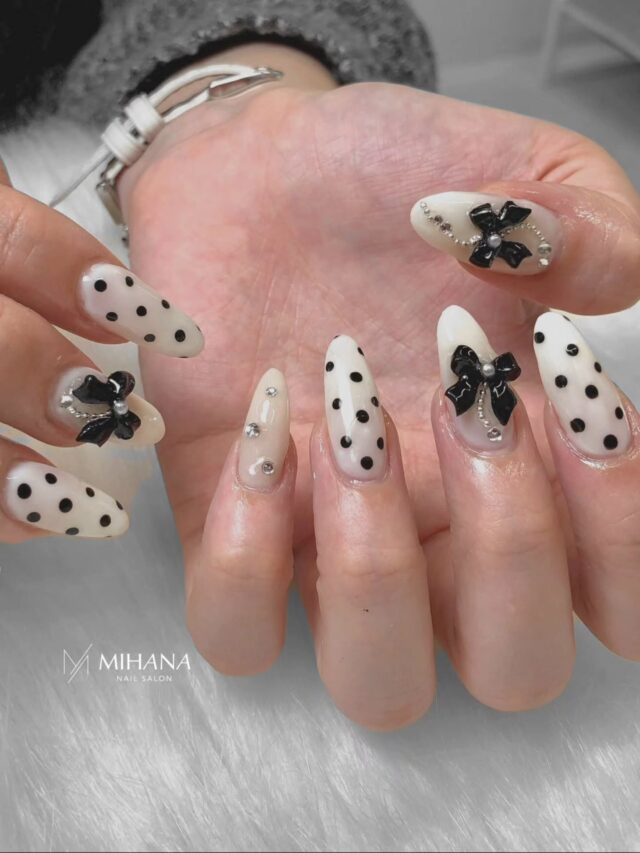 ♡ ⋆ ˚｡⋆୨୧˚

ドットとリボンの韓国風ガーリーネイル🫧 

Nails by minh. 

#MIHANAネイルサロン 
@mihana_nail 

埼玉県川口市並木4-1-5 木村ビル1F 
（西川口駅 徒歩5分）

🕒 OPEN 11:00 / LAST 20:00 

📩 ご予約 / お問い合わせ 
・HotPepper 
・LINE公式 

※プロフィールURLからご予約いただけます 

#西川口ネイル #韓国ネイル 
#ワンホンネイル #ちゅるんネイル