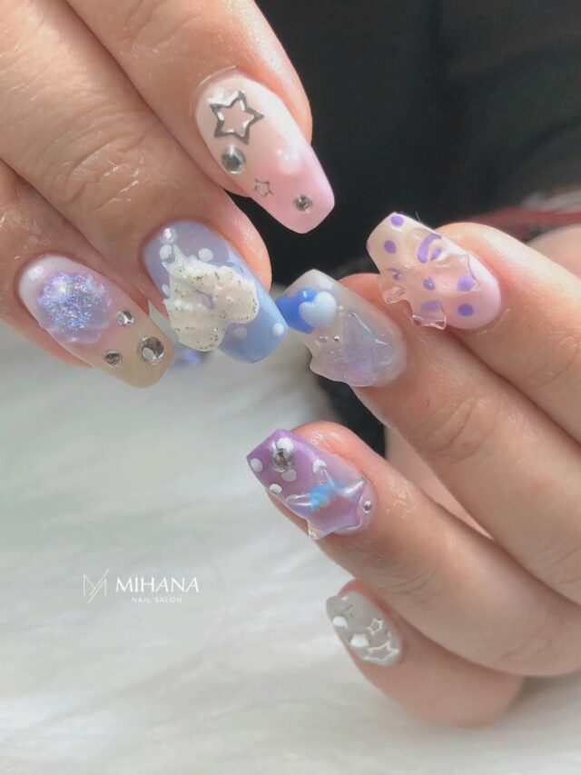 ♡ ⋆ ˚｡⋆୨୧˚

ゆめかわネイル🫧 

Nails by minh. 

#MIHANAネイルサロン 
@mihana_nail 

埼玉県川口市並木4-1-5 木村ビル1F 
（西川口駅 徒歩5分）

🕒 OPEN 11:00 / LAST 20:00 

📩 ご予約 / お問い合わせ 
・HotPepper 
・LINE公式 

※プロフィールURLからご予約いただけます 

#西川口ネイル #韓国ネイル 
#ワンホンネイル #ちゅるんネイル